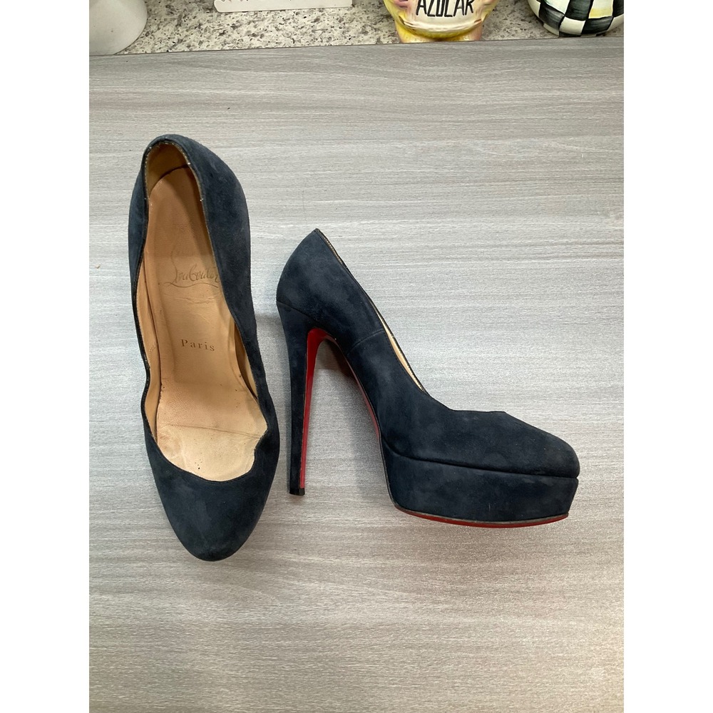 CHRISTIAN LOUBOUTIN ULTRA HIGH ULTRA SOFT SUEDE STILETTO HEELS